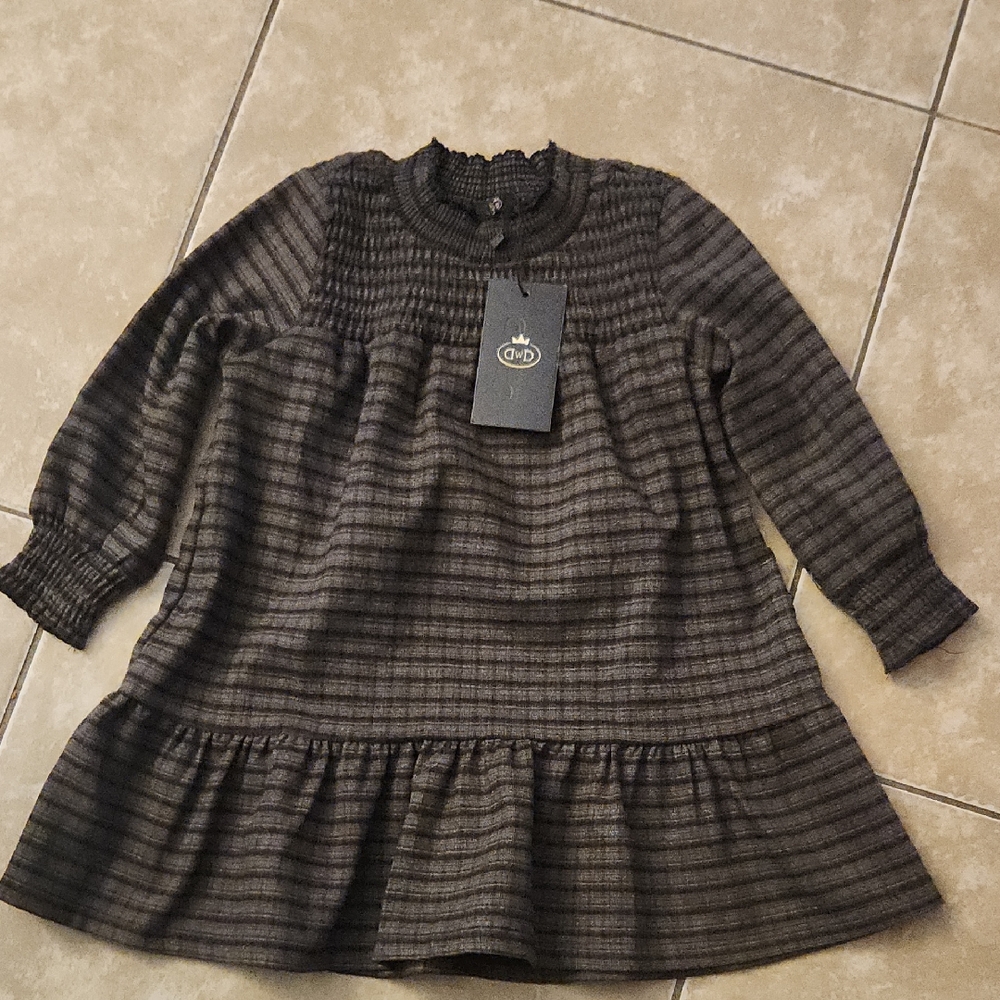 DwD Striped Gray Kids Dress
